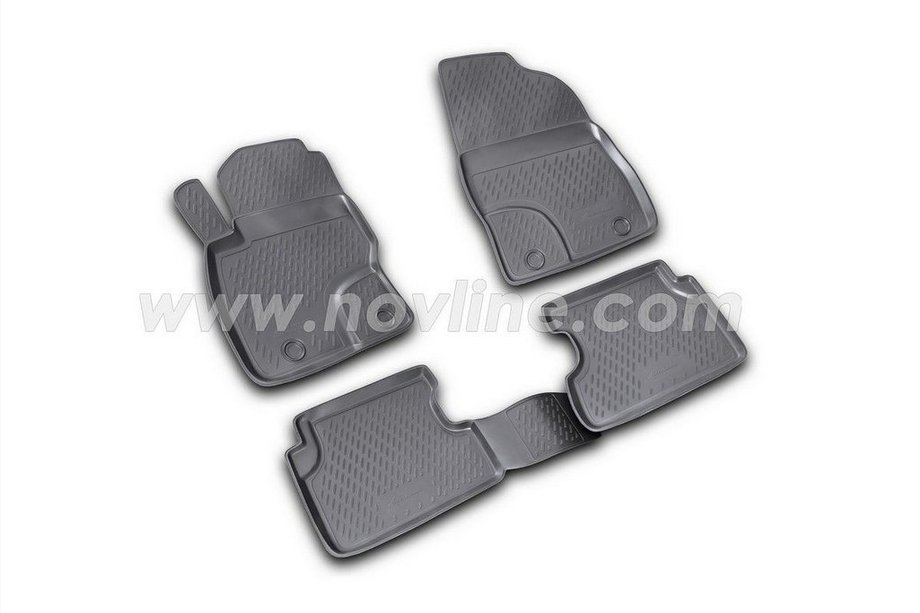 Ford Focus II 2005-2008 гг. Резиновые коврики в салон (4 шт, Novline) Вариант 1 Фото 1
