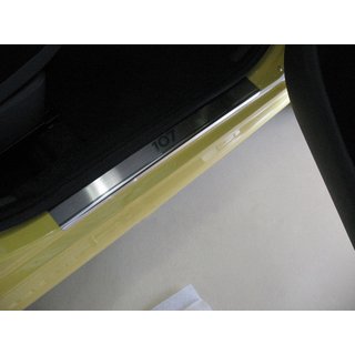 Накладки на пороги Natanika Premium (4 шт, нержавейка) Peugeot 107 2005-2014 гг.