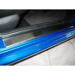 Накладки на пороги Natanika Premium (4 шт, нержавейка) Peugeot 206 1998-2024 гг.