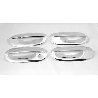 Хромированные накладки и подложки на ручки (4 шт., нержавейка) BMW 5 серия E39 1996-2003 гг.