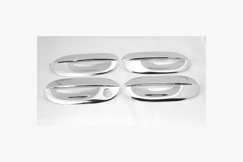 BMW 5 серия E39 1996-2003 гг. Хромированные накладки и подложки на ручки (4 шт., нержавейка) Image