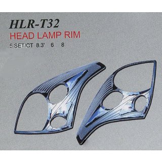 Накладки на фары V1 (2 шт., пластик) Toyota Land Cruiser Prado 120 2002-2009 гг.