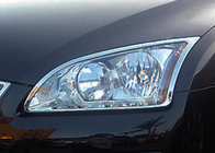 Ford Focus II 2005-2008 гг. Накладки на Фары (2 шт, ABS) фото 1