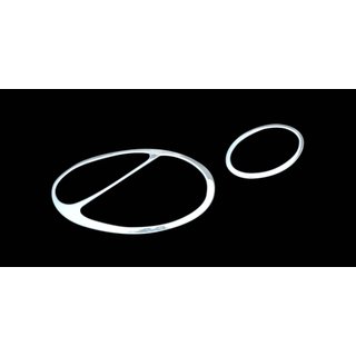 Накладки на фары (2 шт, пластик) Mercedes E-сlass W211 2002-2009 гг.