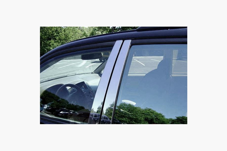 Skoda Superb 2015-2024 гг. Накладки на дверные стойки из нержавеющей стали (6 шт) Image