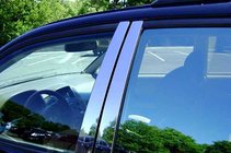 Nissan NP300 1999-2015 гг. Хромированные Накладки на Дверные Стойки (4 шт, Нерж Сталь) фото 1