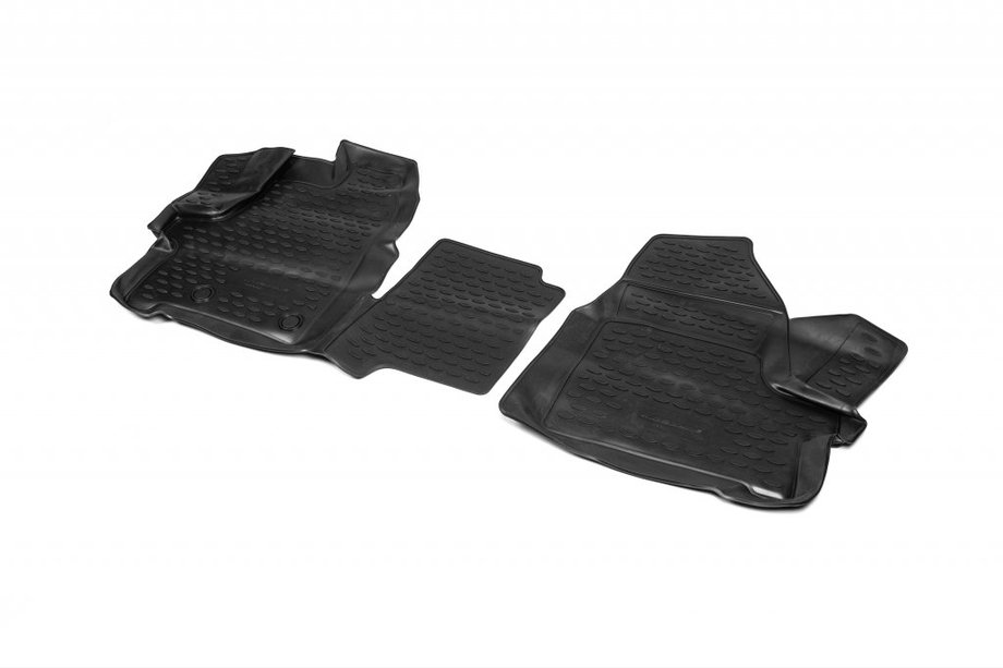 Ford Custom 2013-2022 гг. 3D резиновые коврики в салон (2 шт, Novline) 1 + 2 сиденья (Вариант 1) Фото 1