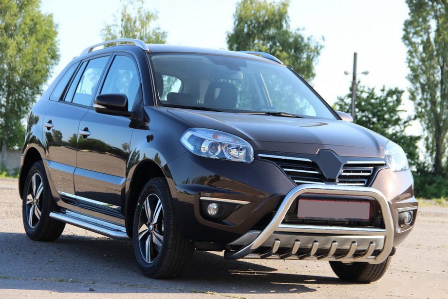 Renault Koleos 2008-2016 гг. Кенгурятник WT003 (нержавейка) Фото 4