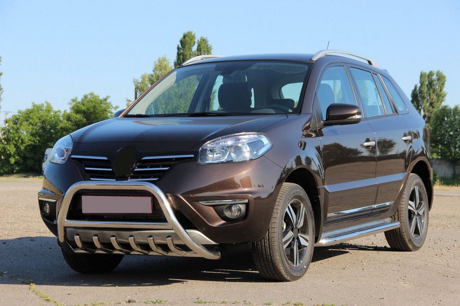 Renault Koleos 2008-2016 гг. Кенгурятник WT003 (нержавейка) Фото 6