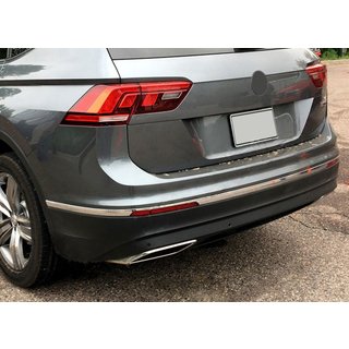 Volkswagen Tiguan 2016-2020 Накладки на торец бампера (3 шт, нерж)