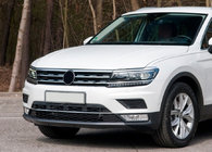 Volkswagen Tiguan 2016-2023 гг. Накладки на кромку решетки и фары 2016-2020 (3 шт, нержавейка) фото 1