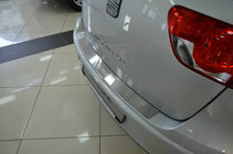 Seat Altea 2004-2015 гг. Накладка на задний бампер Natanika (XL, Нержавейка) фото 1