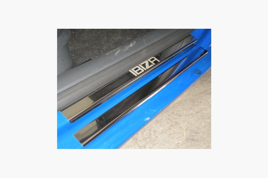 Seat Ibiza 2002-2009 гг. Накладки на Пороги Nataniko (8 шт., Нержавейка) Image