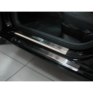 Накладки на Пороги Nataniko (8 шт., Нержавейка) Seat Ibiza 2010-2017 гг.