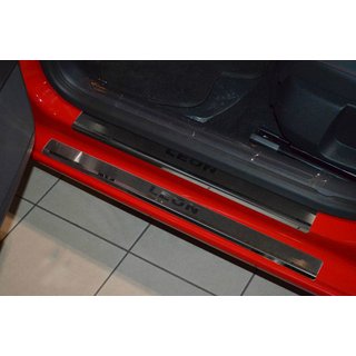 Накладки на Пороги Nataniko (8 шт., Нержавейка) Seat Leon 2013-2020 гг.
