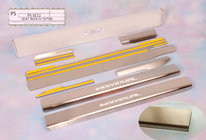 Seat Toledo 2012-2019 гг. Накладки на пороги из нержавеющей стали Natanika Standard (8 шт) фото 1