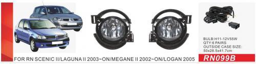 Renault Megane II 2004-2009 гг. Противотуманные фары (2 шт, галогенные) фото 2