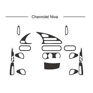 Накладки на панель приборов (Hartman) Chevrolet Niva 1998-2020 гг.