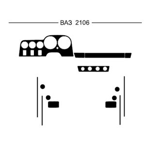 Накладки на панель приборов (Hartman) ВАЗ 2106 1976-2006 гг.
