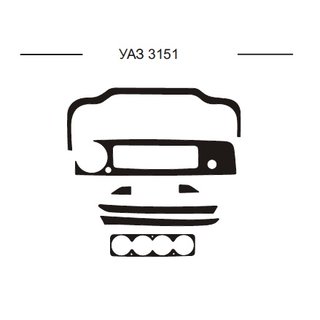 Накладки на панель приборов (Hartman) УАЗ 3151 1985–2003