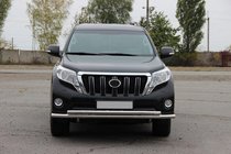 Toyota Land Cruiser Prado 150 2009-2023 гг. Передняя защита ST014 (нержавейка) фото 2