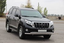 Toyota Land Cruiser Prado 150 2009-2023 гг. Передняя защита ST014 (нержавейка) фото 4