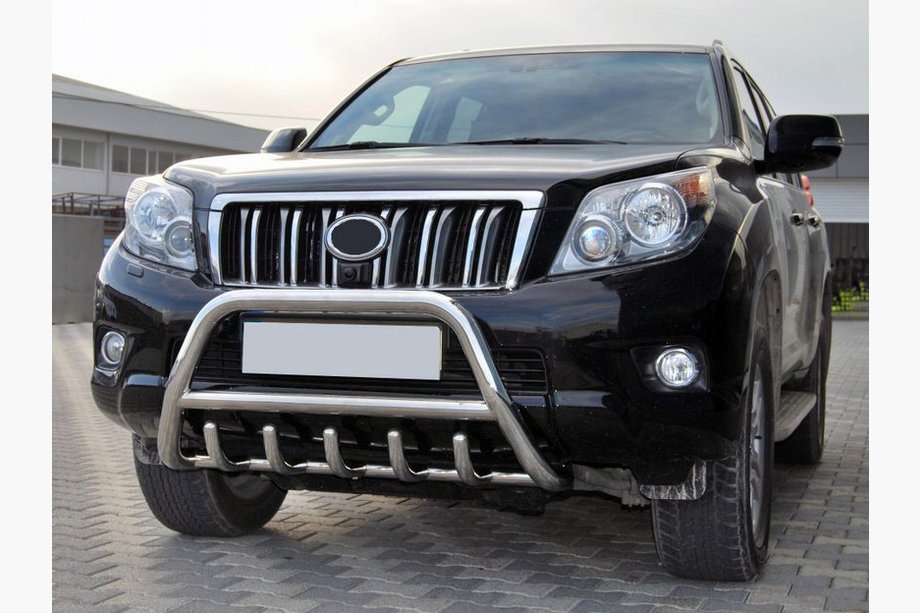 Toyota Land Cruiser Prado 150 2009-2023 гг. Кенгурятник WT003 (нержавейка) Image