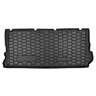 Коврик багажника 7 мест (Autogumm, пластик) Volkswagen Sharan 1995-2010 гг.