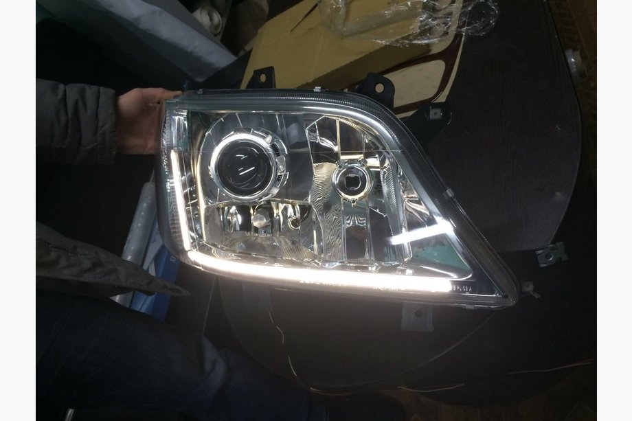Mercedes Sprinter W901/902/903/904/905 1995–2006 гг. Передние фары с 1 линзой ↗ LED (2 шт, Тайвань) Фото 2