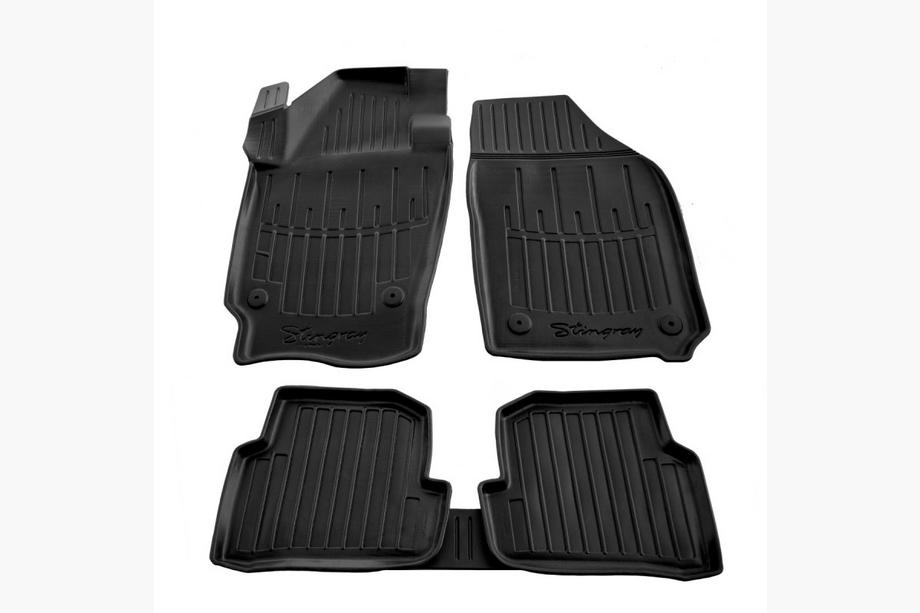 Skoda Fabia 2014-2021 гг. Коврики резиновые Stingray 3D (5 шт, полиуретан) Image