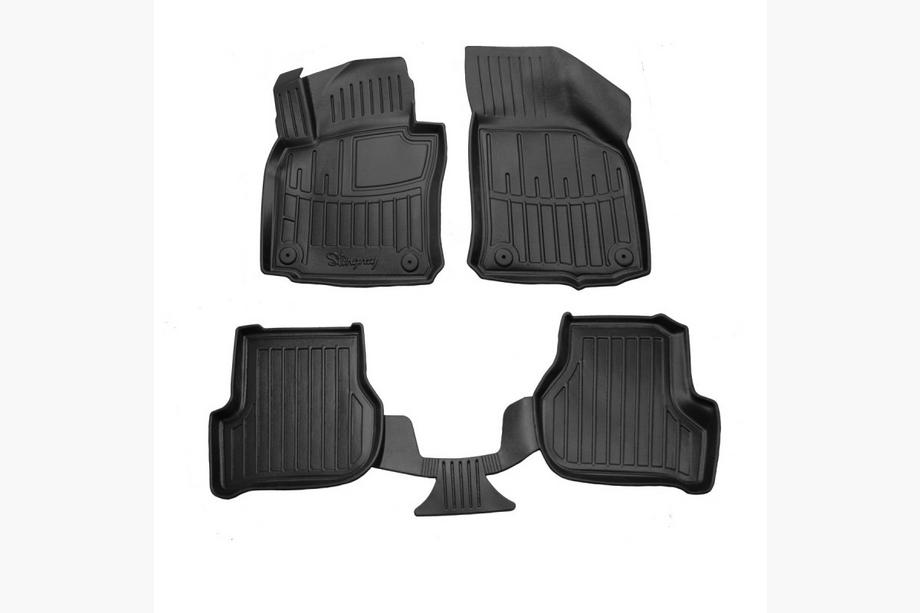 Skoda Octavia II A5 2010-2013 гг. Коврики резиновые Stingray 3D (5 шт, полиуретан) Image