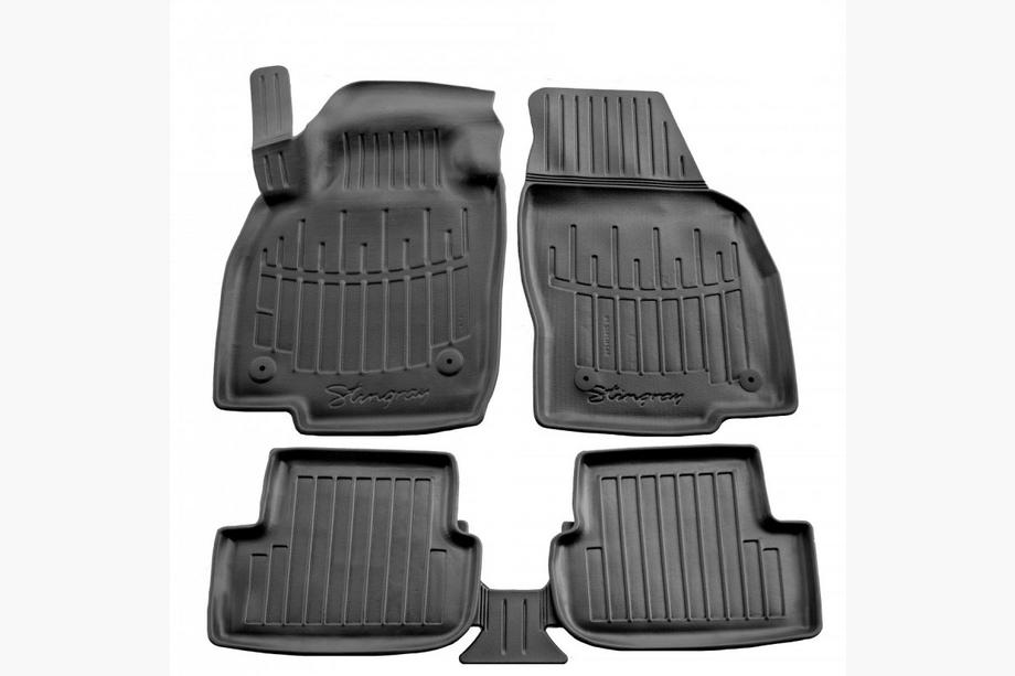 Volkswagen Polo 2017- гг. Коврики резиновые Stingray 3D (5 шт, полиуретан) Image