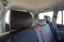 Toyota Land Cruiser Prado 120 2002-2009 гг. Авточехлы экокожа+ткань+алькантара Antara A088 (полный салон) фото 15