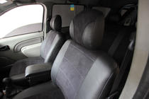 Dacia Logan I 2005-2008 гг. Авточехлы экокожа+ткань+алькантара Antara A001 (полный салон) фото 2