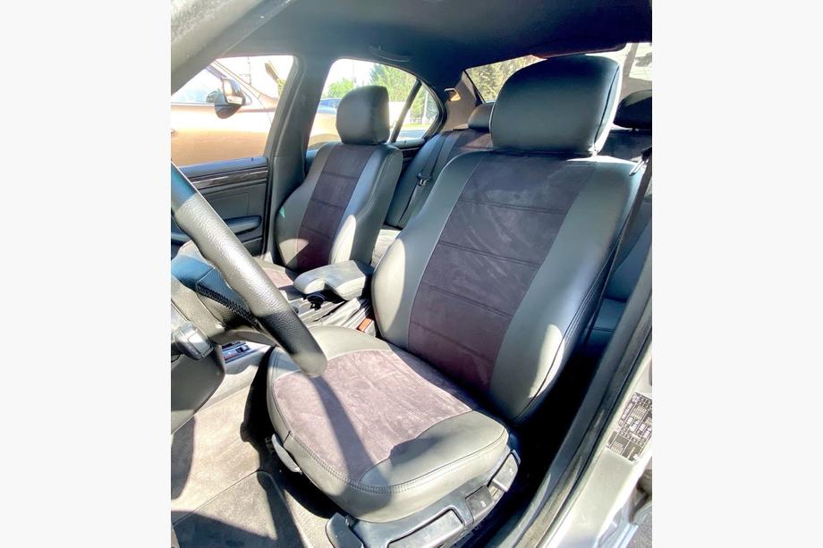 BMW 3 серия E46 1998-2006 гг. Авточехлы экокожа+ткань+алькантара Antara A001 (полный салон) Image