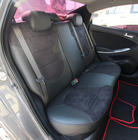 Hyundai Accent 2011-2017 гг. Авточехлы экокожа+ткань+алькантара Antara A001 (полный салон) фото 3