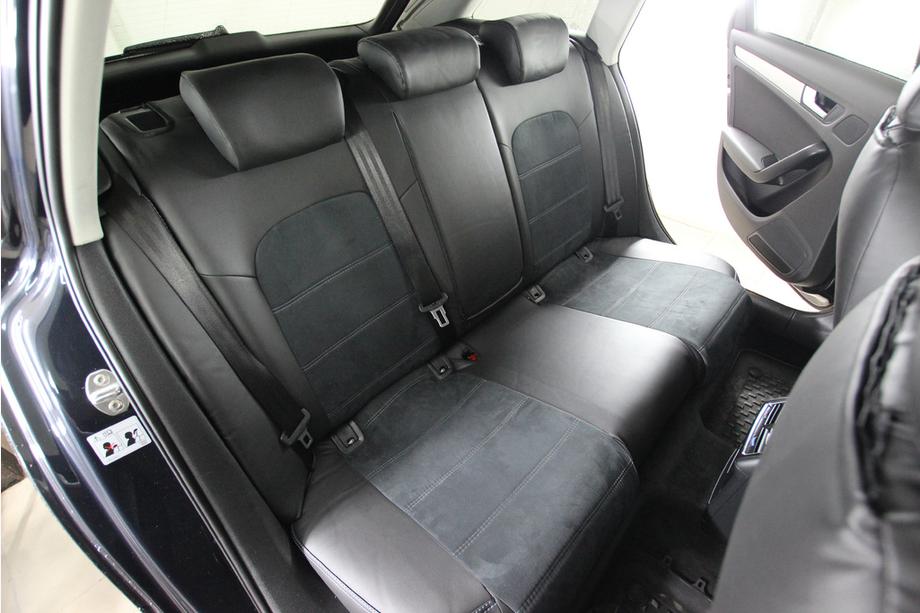 Audi A4 B8 2007-2015 гг. Авточехлы экокожа+ткань+алькантара Antara A001 (полный салон) Image