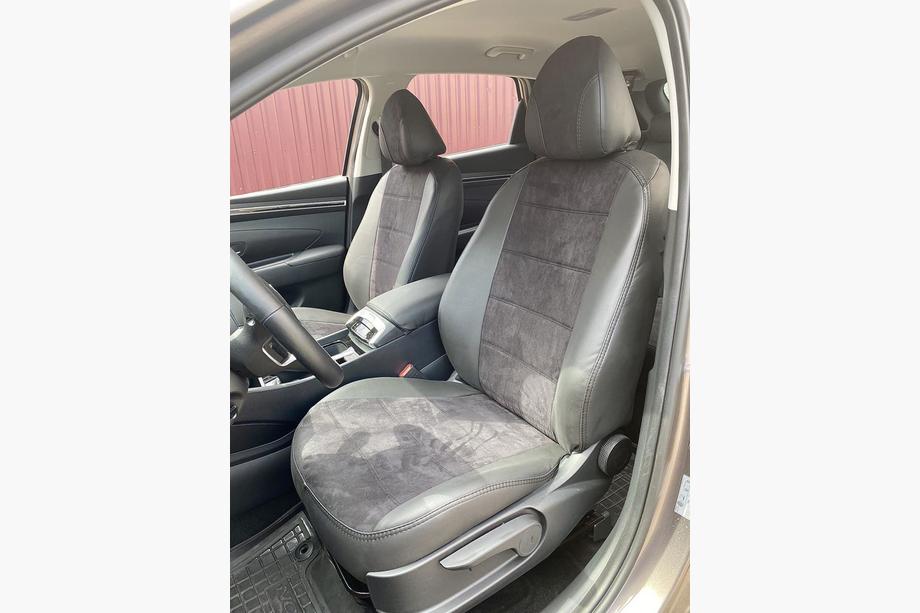 Hyundai Tucson NX4 2021- гг. Авточехлы экокожа+ткань+алькантара Antara A001 (полный салон) Image