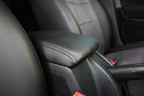 Skoda Octavia II A5 2006-2010 гг. Авточехлы экокожа+ткань+алькантара Antara A001 (полный салон) фото 10