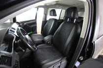 Volkswagen Touran 2003-2010 гг. Авточехлы экокожа+ткань+алькантара Antara A001 (полный салон) фото 7
