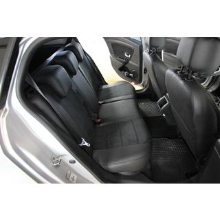 Авточехлы экокожа+ткань+алькантара Antara A001 (полный салон) Renault Megane III 2009-2016 гг. фото 2