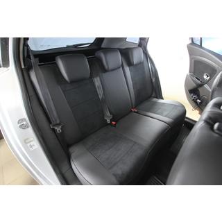Авточехлы экокожа+ткань+алькантара Antara A001 (полный салон) Renault Megane III 2009-2016 гг. фото 3