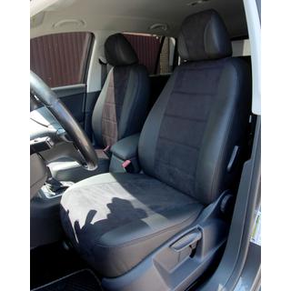 Авточехлы экокожа+ткань+алькантара Antara A001 (полный салон) Volkswagen Tiguan 2016-2023 гг. фото 1