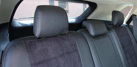 Ford Edge 2014-2024 гг. Авточехлы экокожа+ткань+алькантара Antara A001 (полный салон) фото 7