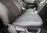 Skoda Octavia II A5 2010-2013 гг. Авточехлы экокожа+ткань+алькантара Antara A001 (полный салон) фото 22