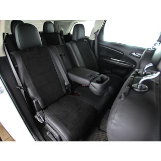 Авточехлы ЭкоКожа+Ткань+Алькантара Antara A001 (3 Ряда) Dodge Journey 2008-2020 гг. фото 4