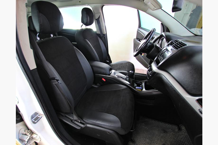 Dodge Journey 2008-2020 гг. Авточехлы ЭкоКожа+Ткань+Алькантара Antara A001 (3 Ряда) Фото 6