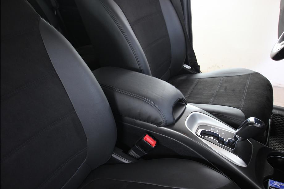 Dodge Journey 2008-2020 гг. Авточехлы ЭкоКожа+Ткань+Алькантара Antara A001 (3 Ряда) Фото 7