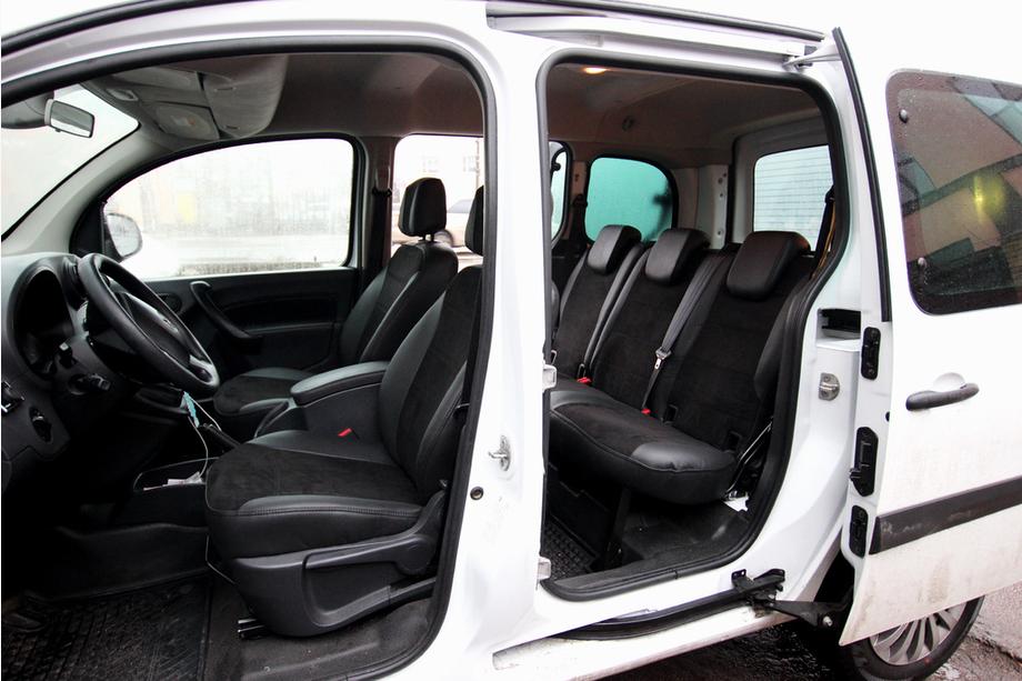 Mercedes Citan 2013-2021 гг. Авточехлы экокожа+ткань+алькантара Antara A001 (полный салон) Image