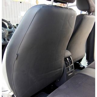 Авточехлы Эко-кожа+Ткань+Алькантара Antara A001b (Полный комплект) Volkswagen Caddy 2010-2015 гг. фото 4